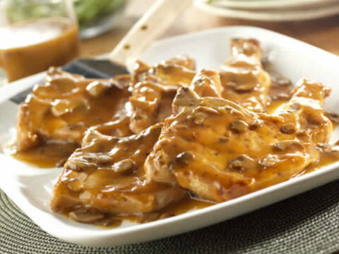 cotelette de porc champignon sauce tomate cookeo