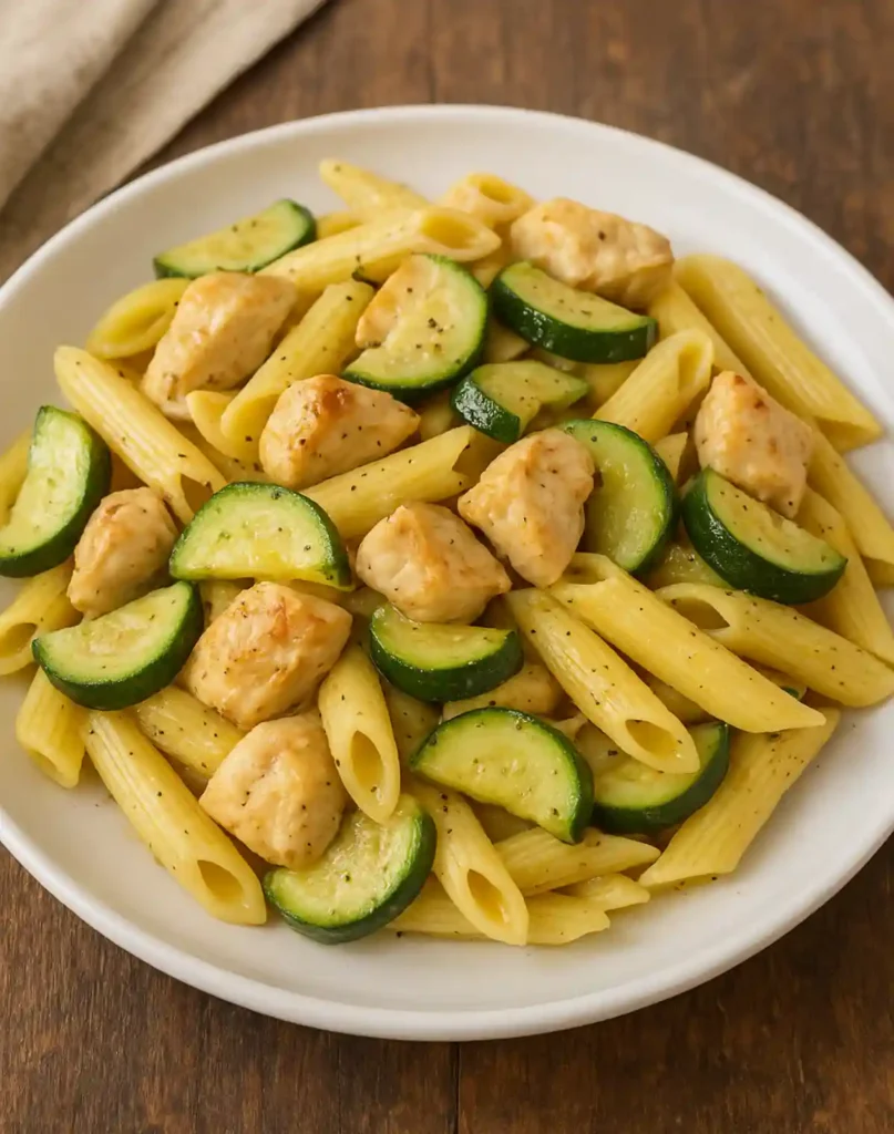 pâtes poulet courgettes cookeo