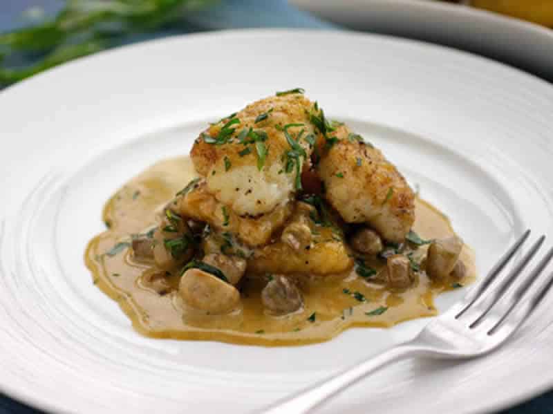 blanquette de lotte aux champignons creme cookeo
