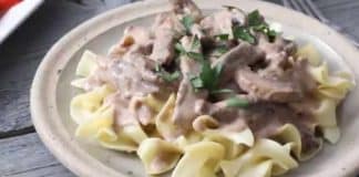 Boeuf Stroganoff onctueux