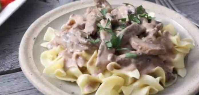 Boeuf Stroganoff onctueux