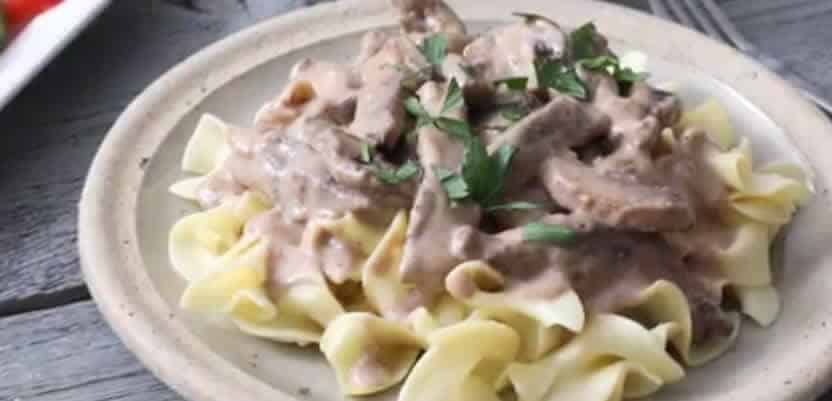Boeuf Stroganoff onctueux