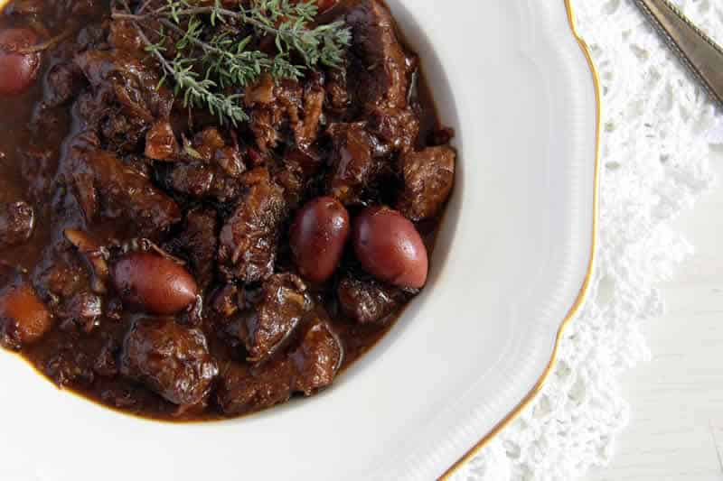 Boeuf bourguignon aux olives cookeo