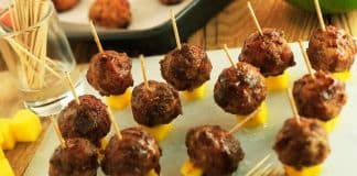 boulettes de dinde glacage mangue