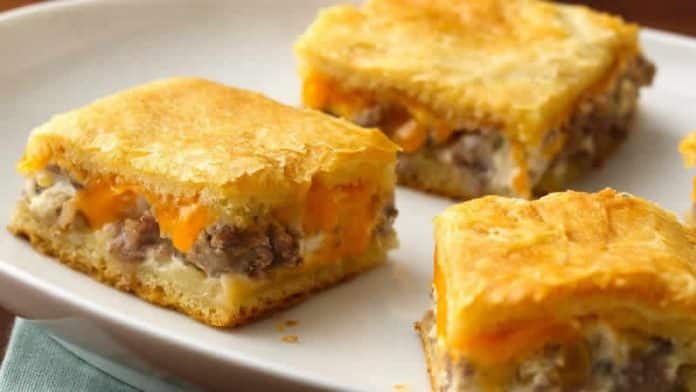 Carres saucisse fromage