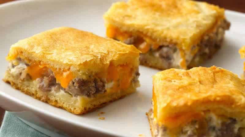 Carres saucisse fromage