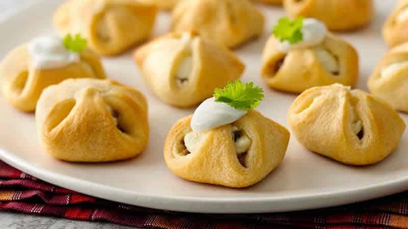 croissants fromage creme saucisse