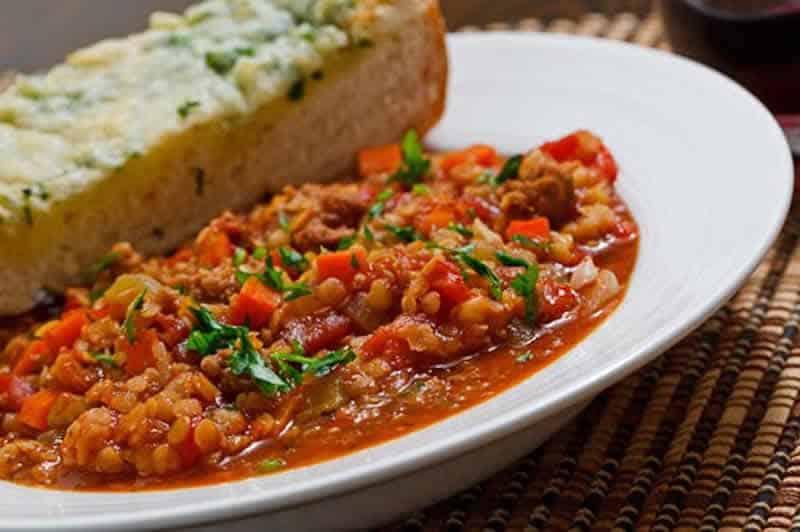 lentilles chorizo cookeo