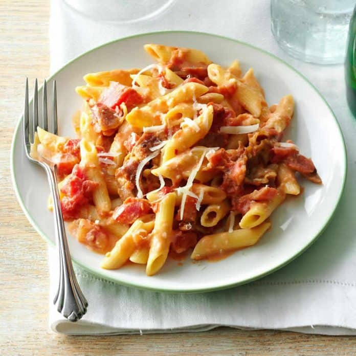 penne aux tomates jambon cookeo