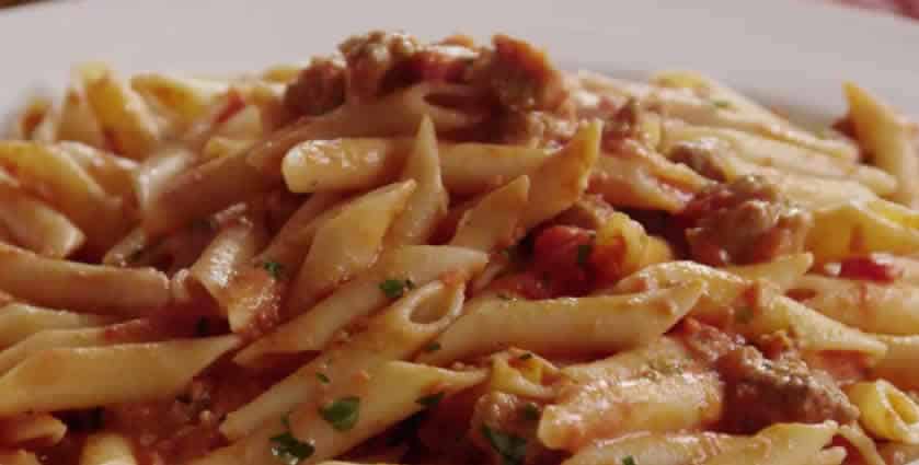 pennes sauce tomate cremeuse vodka
