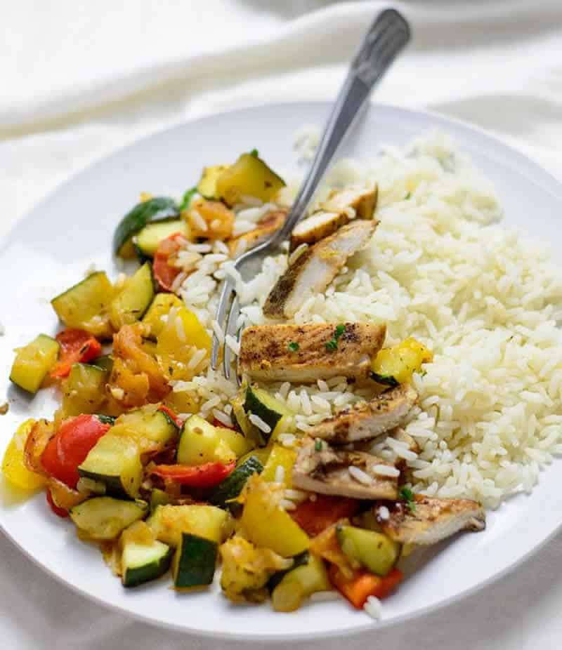 poitrine de poulet aux courgettes cookeo