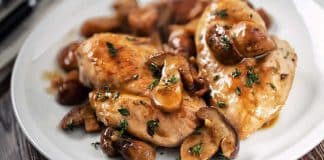 Poulet aux champignons de Paris