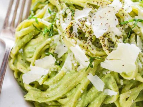 Pâtes à la crème d’épinards au thermomix