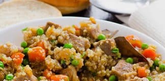 quinoa boeuf carottes petits pois cookeo