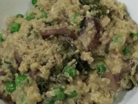 quinoa aux poireaux champignons petits pois cookeo