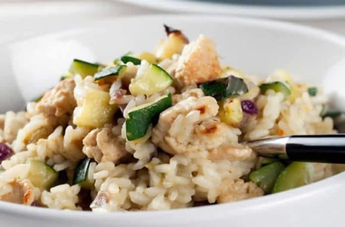 risotto de poulet courgettes cookeo