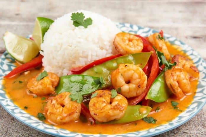 riz aux crevettes pois curry cookeo