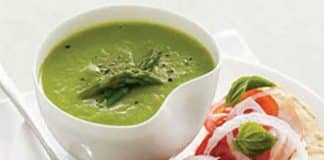 soupe asperges tartelettes dinde fume