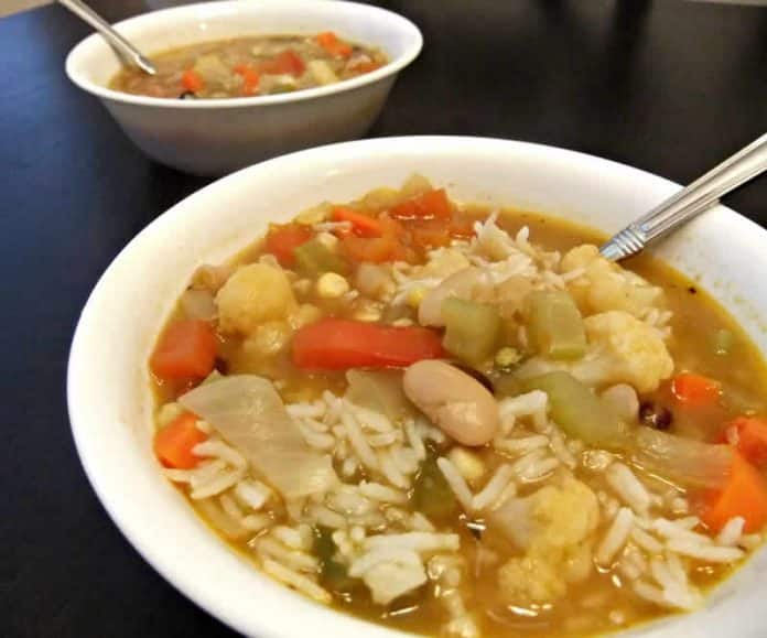 soupe de legumes riz cookeo