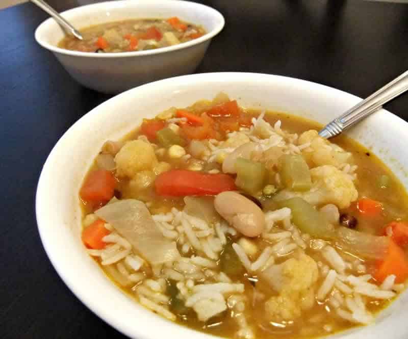 soupe de legumes riz cookeo