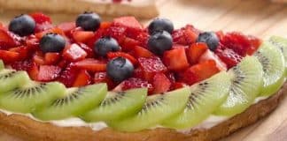 Tarte aux fraises et kiwi