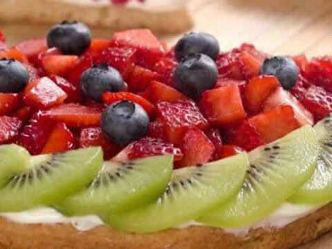 Tarte aux fraises et kiwi