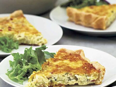 Tarte aux poireaux et lardons au thermomix