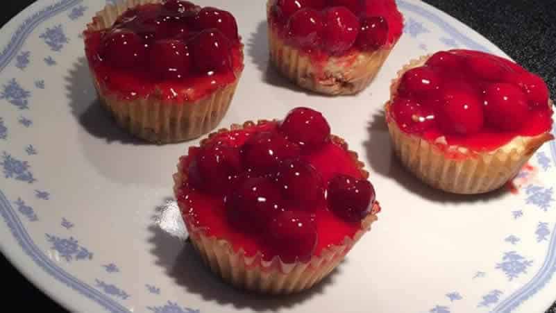 Tartelettes au cerise et au fromage