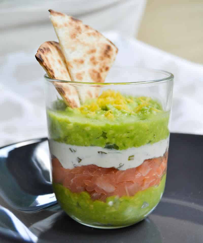 Verrines du saumon et avocat avec thermomix