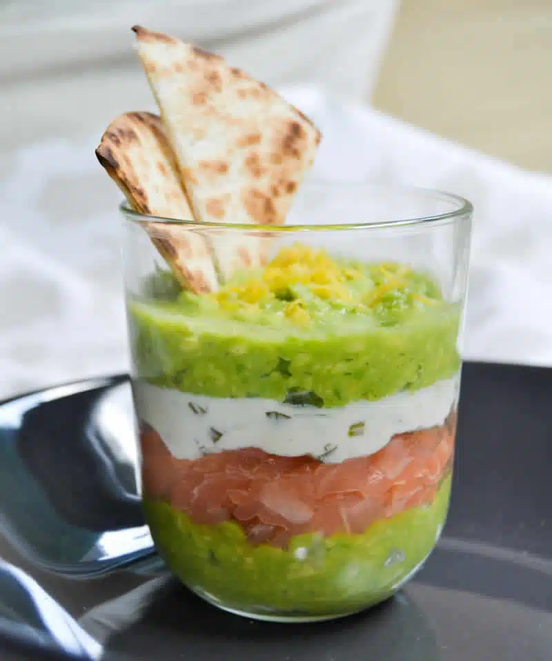Verrines du saumon et avocat avec thermomix
