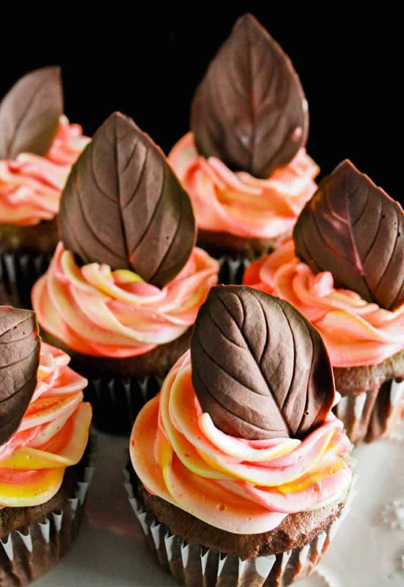 Feuilles en chocolat