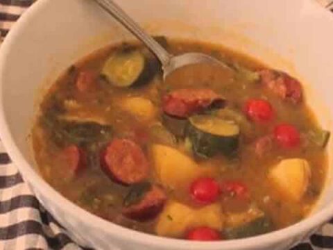 saucisses pomme de terre courgette cookeo