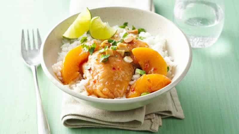 cuisses de poulet aux peches cookeo