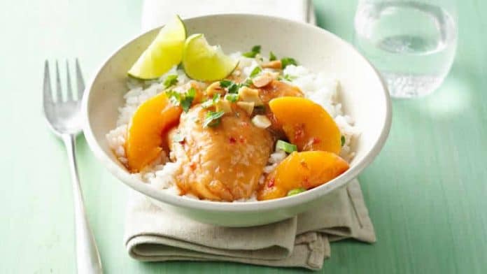 Cuisses de poulet aux pêches cookeo