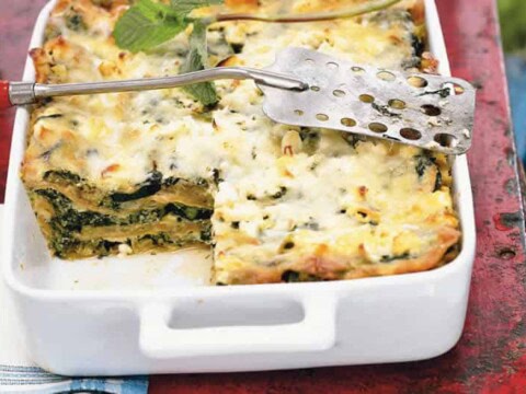 Gratin de lasagnes courgette et fromage chèvre au thermomix