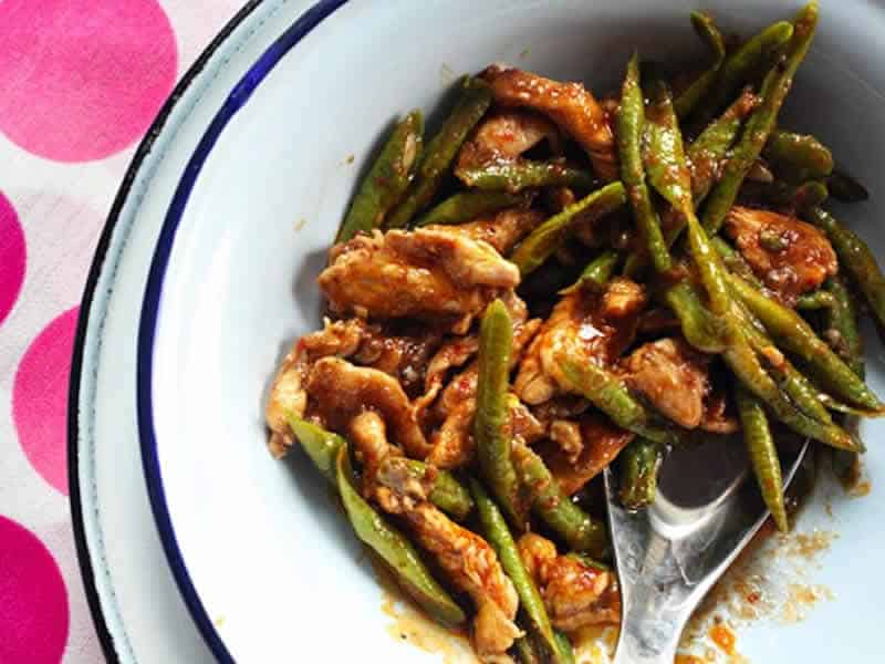 poulet aux haricots verts cookeo