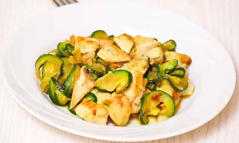 poulet aux rondelles de courgettes cookeo