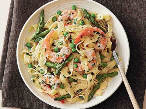 pates aux crevettes lait de coco cookeo