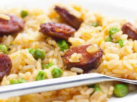 risotto chorizo petits pois cookeo