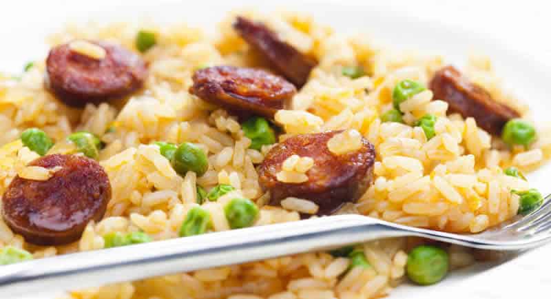 risotto chorizo petits pois cookeo