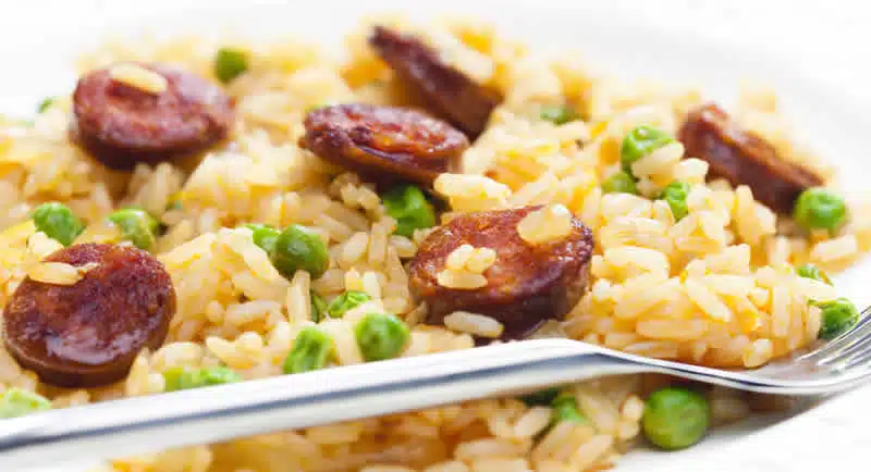 risotto chorizo petits pois cookeo