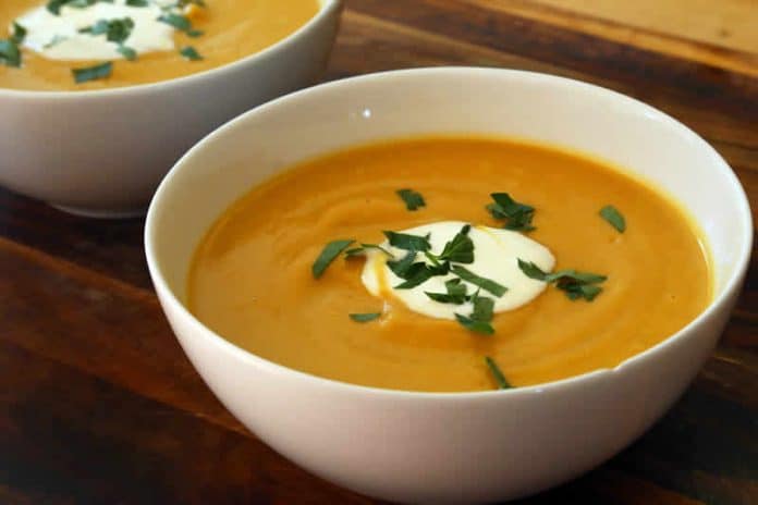 Soupe butternut et orange au thermomix