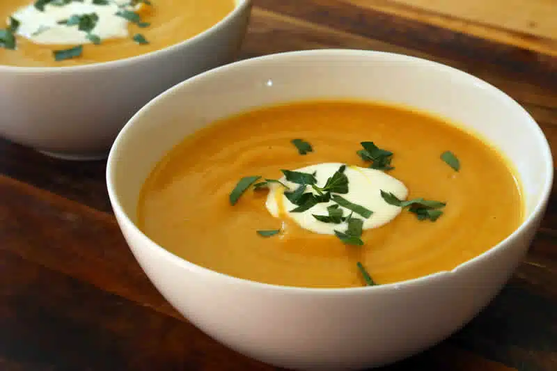 Soupe butternut et orange au thermomix
