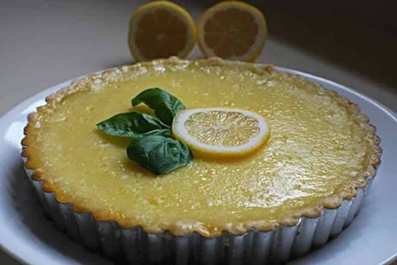 Tarte au citron et basilic au thermomix