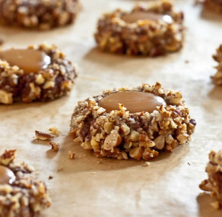 Biscuits au pacanes et caramel