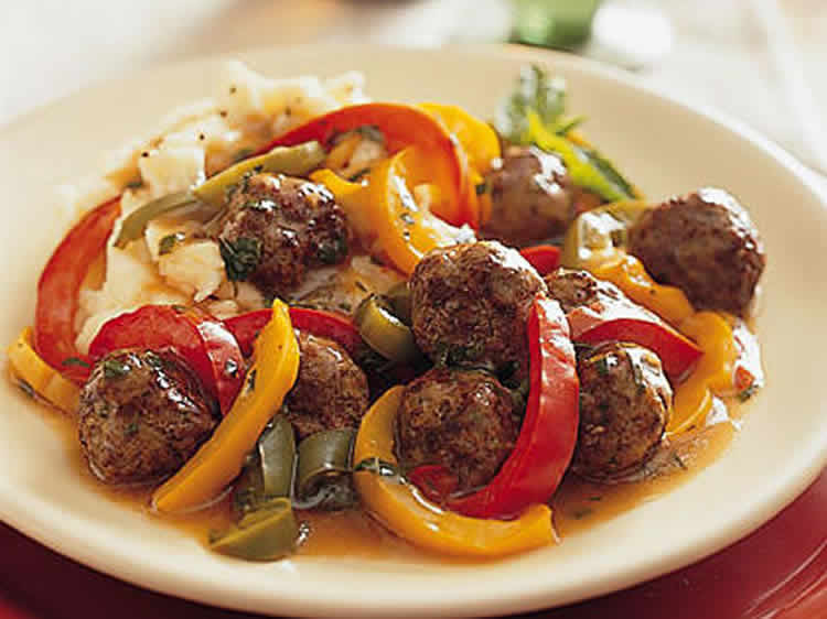 Boulettes de bœuf aux poivrons cookeo