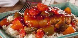 Côtelettes de porc au carottes et poivrons cookeo