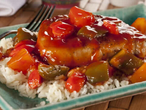 Côtelettes de porc au carottes et poivrons cookeo