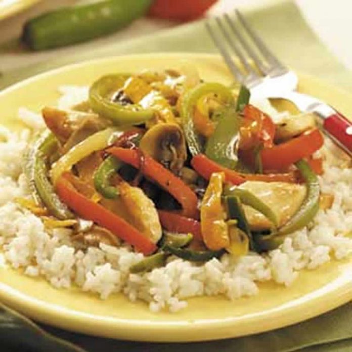 Escalopes de poulet aux poivrons cookeo