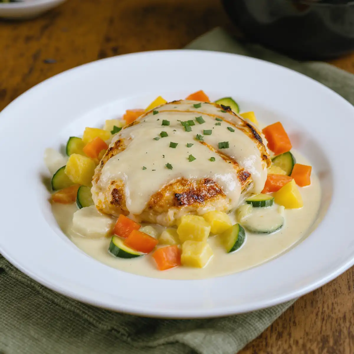 Filet de Poulet à la Crème et Légumes au Cookeo